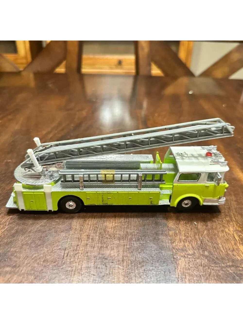 Two Playart GATA Die Cast Fire Engines Green & Yellow